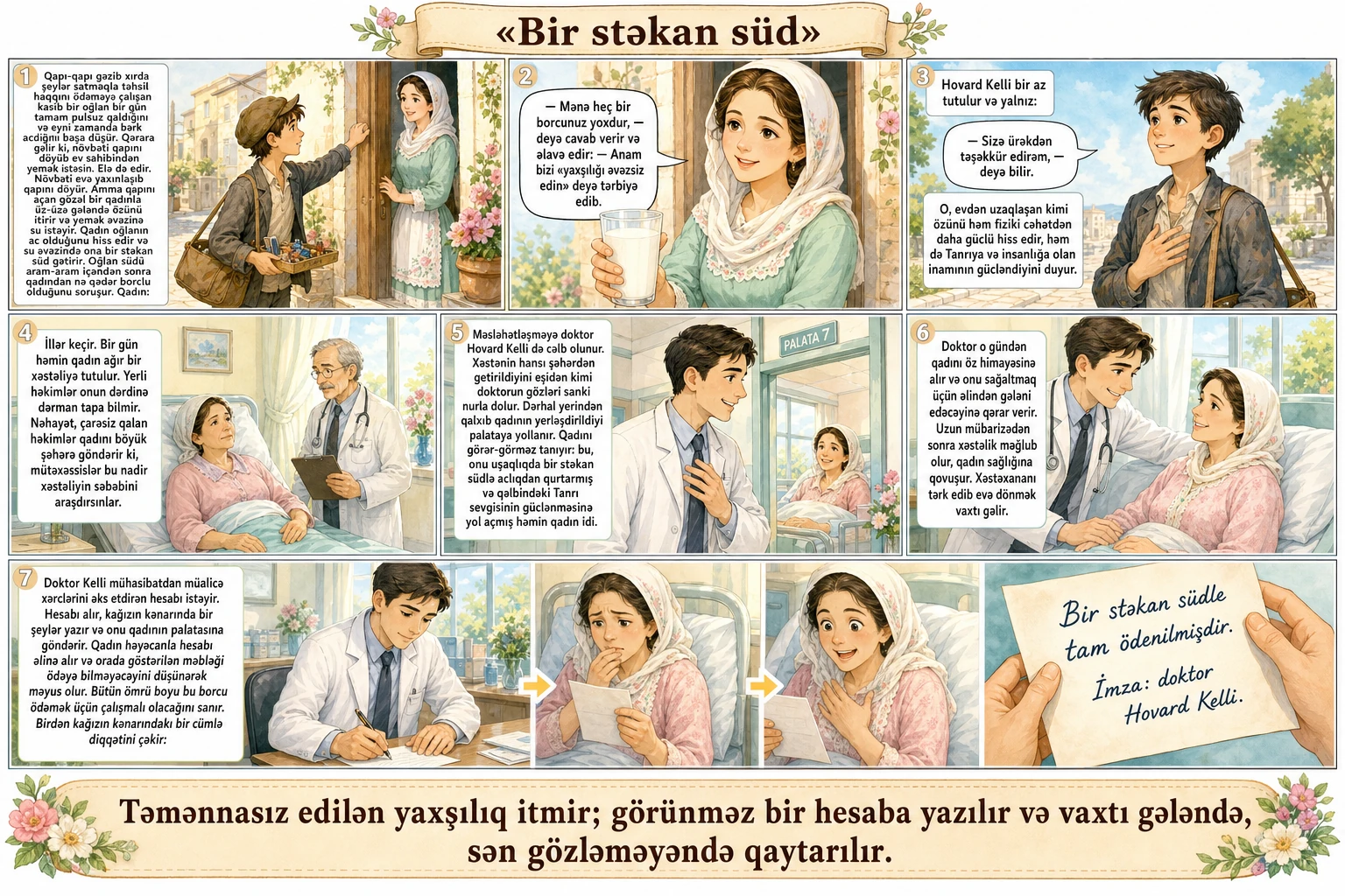 Bir stəkan süd illüstrasiyası