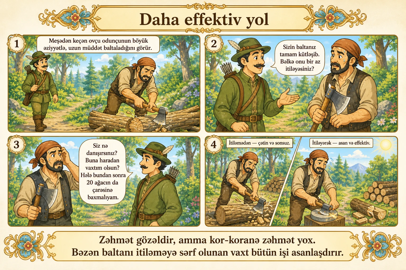 Daha effektiv yol illüstrasiyası