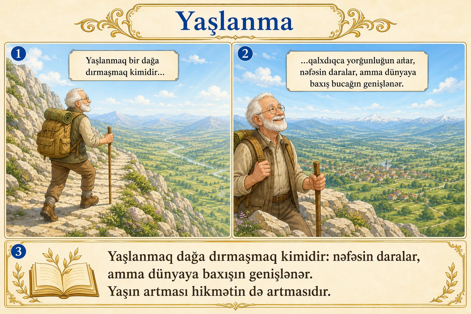 Yaşlanma illüstrasiyası