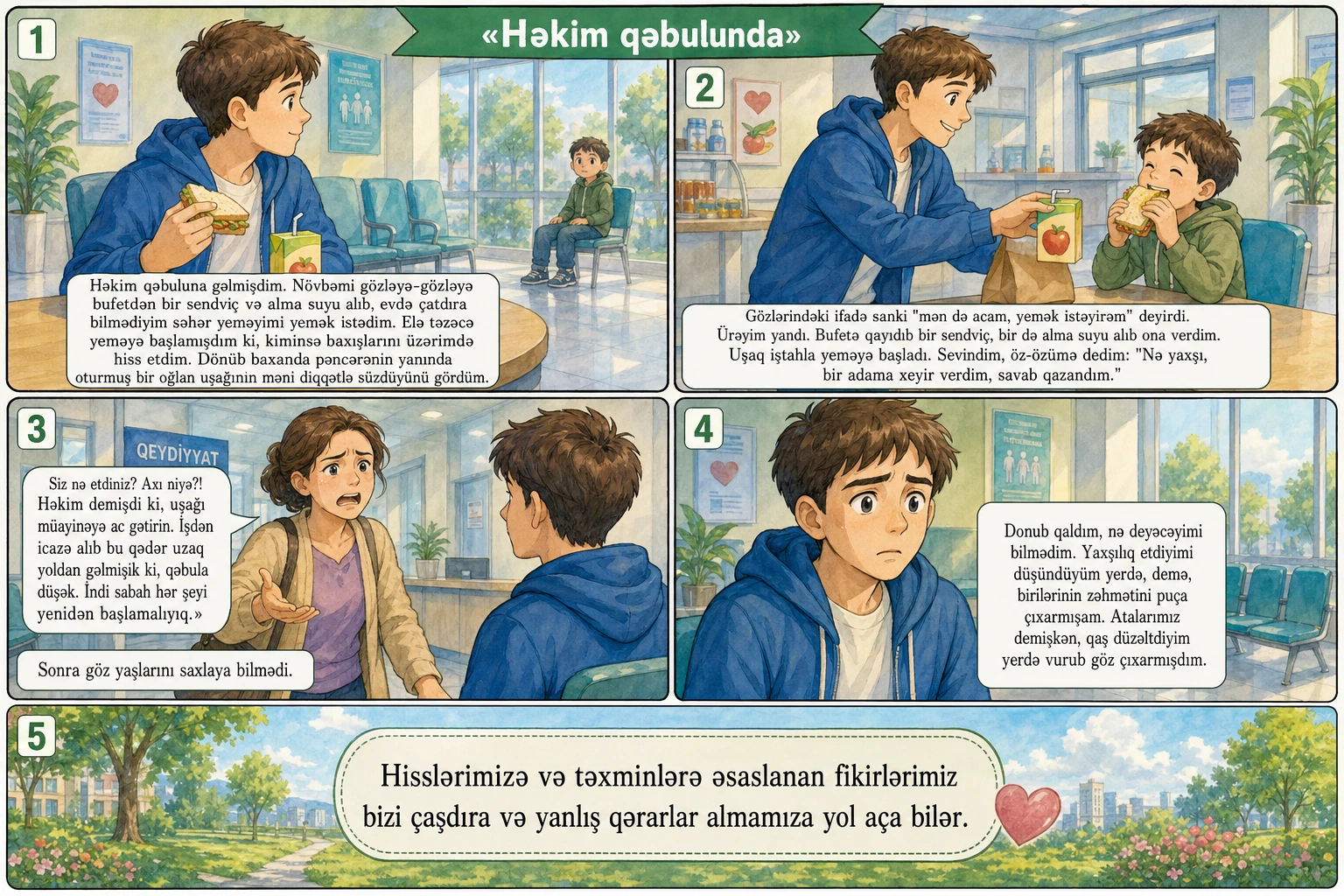 Həkim qəbulunda illüstrasiyası