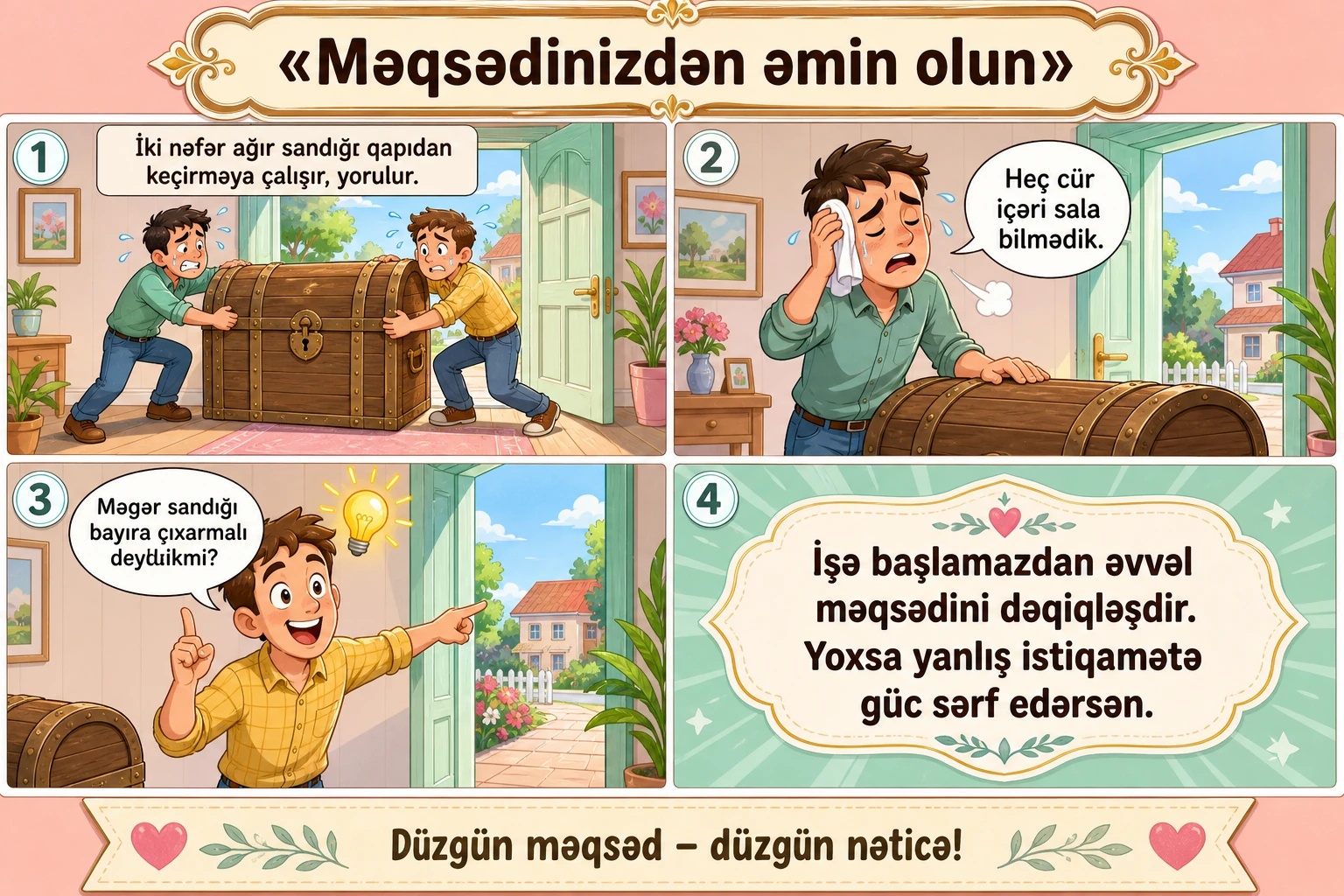 Məqsədinizdən əmin olun illüstrasiyası