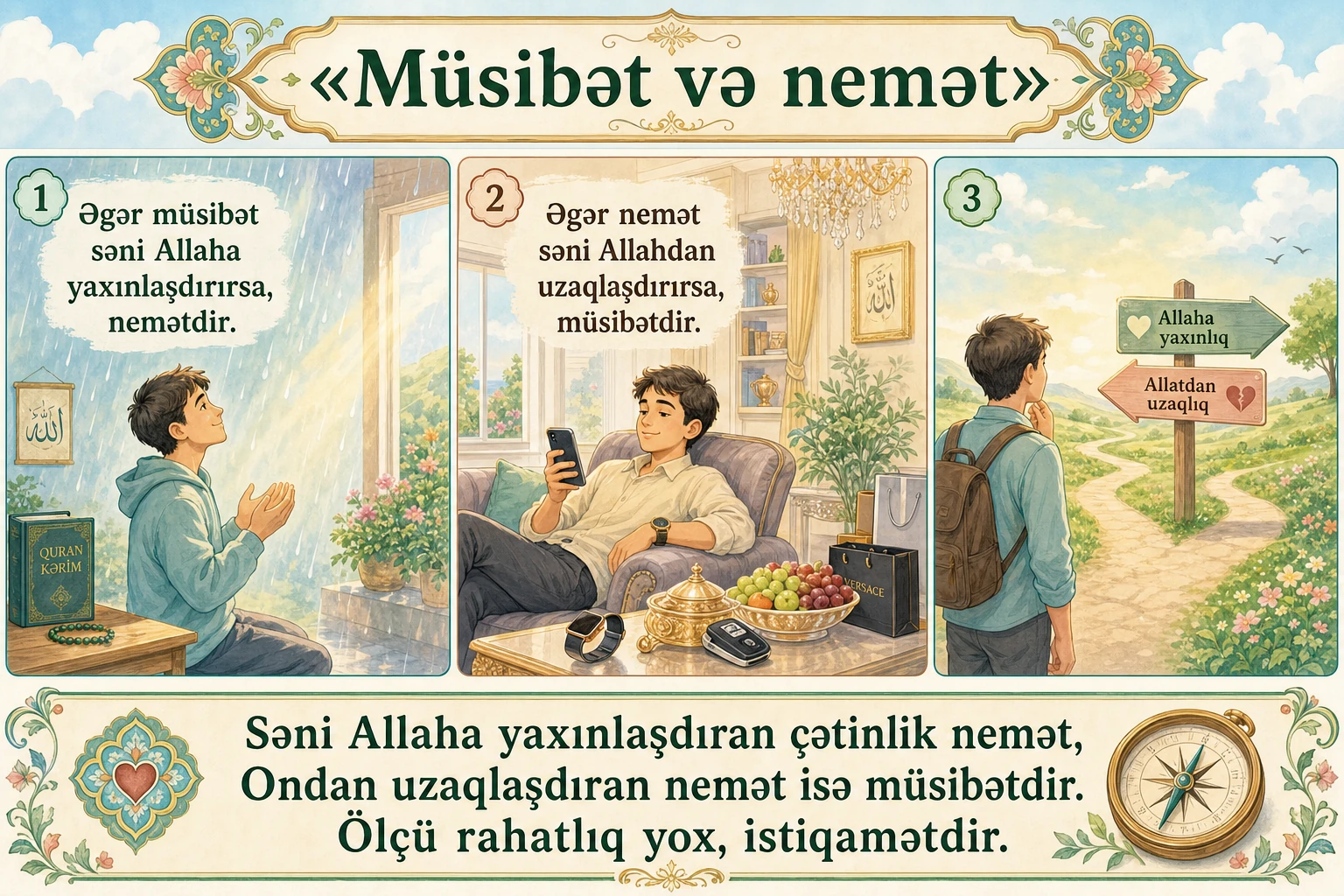 Müsibət və nemət illüstrasiyası