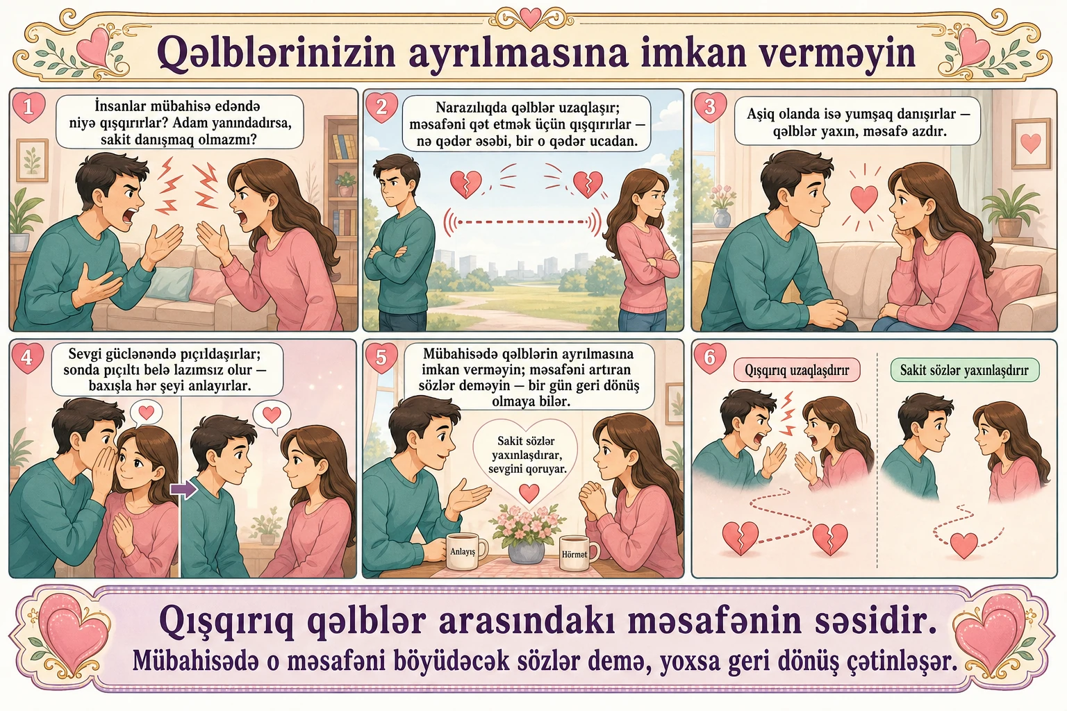 Qəlblərinizin ayrılmasına imkan verməyin illüstrasiyası