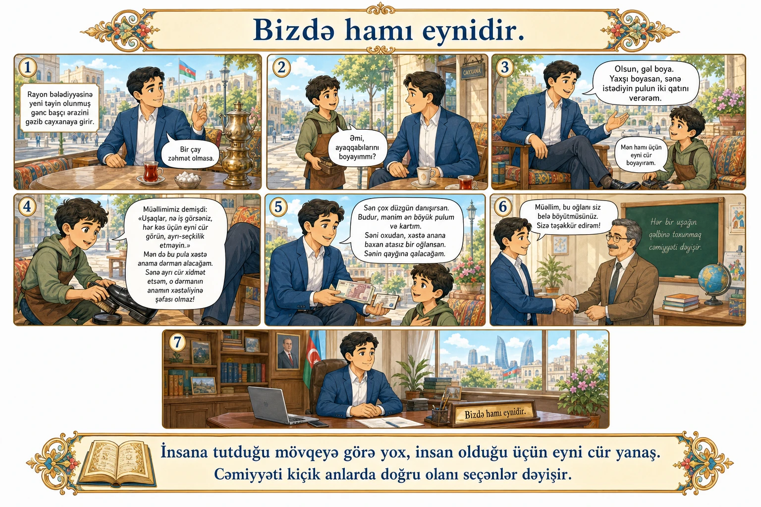 Bizdə hamı eynidir illüstrasiyası