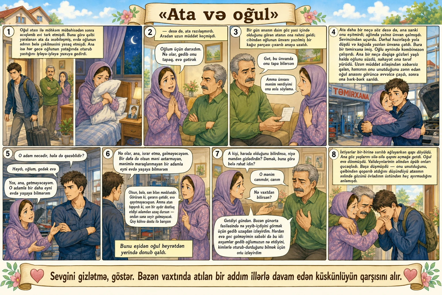 Ata və oğul illüstrasiyası