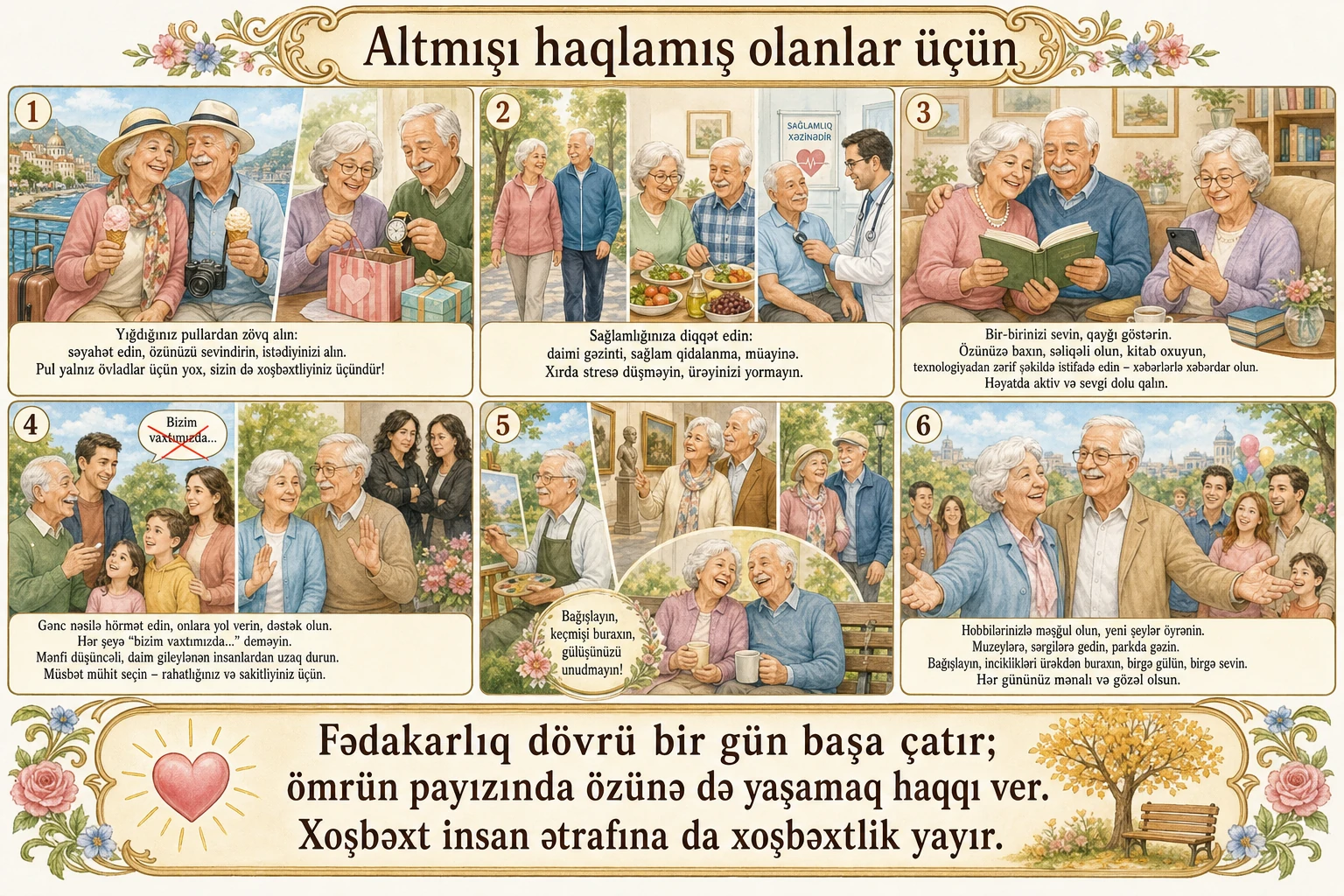 Altmışı haqlamış olanlar üçün illüstrasiyası