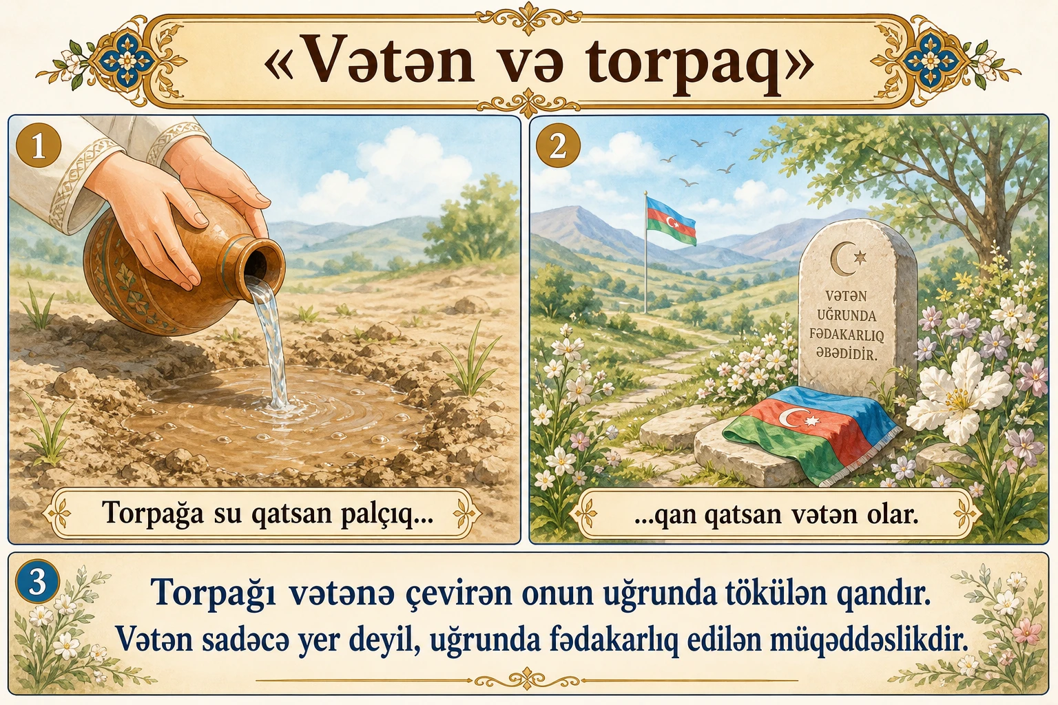 Vətən və torpaq illüstrasiyası
