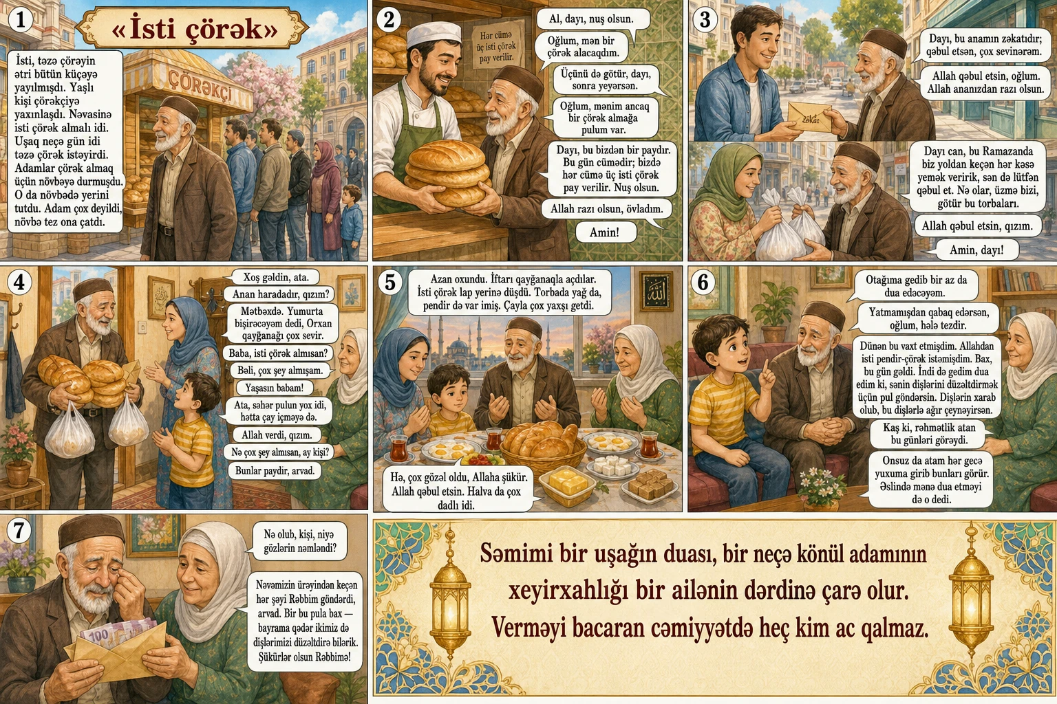 İsti çörək illüstrasiyası
