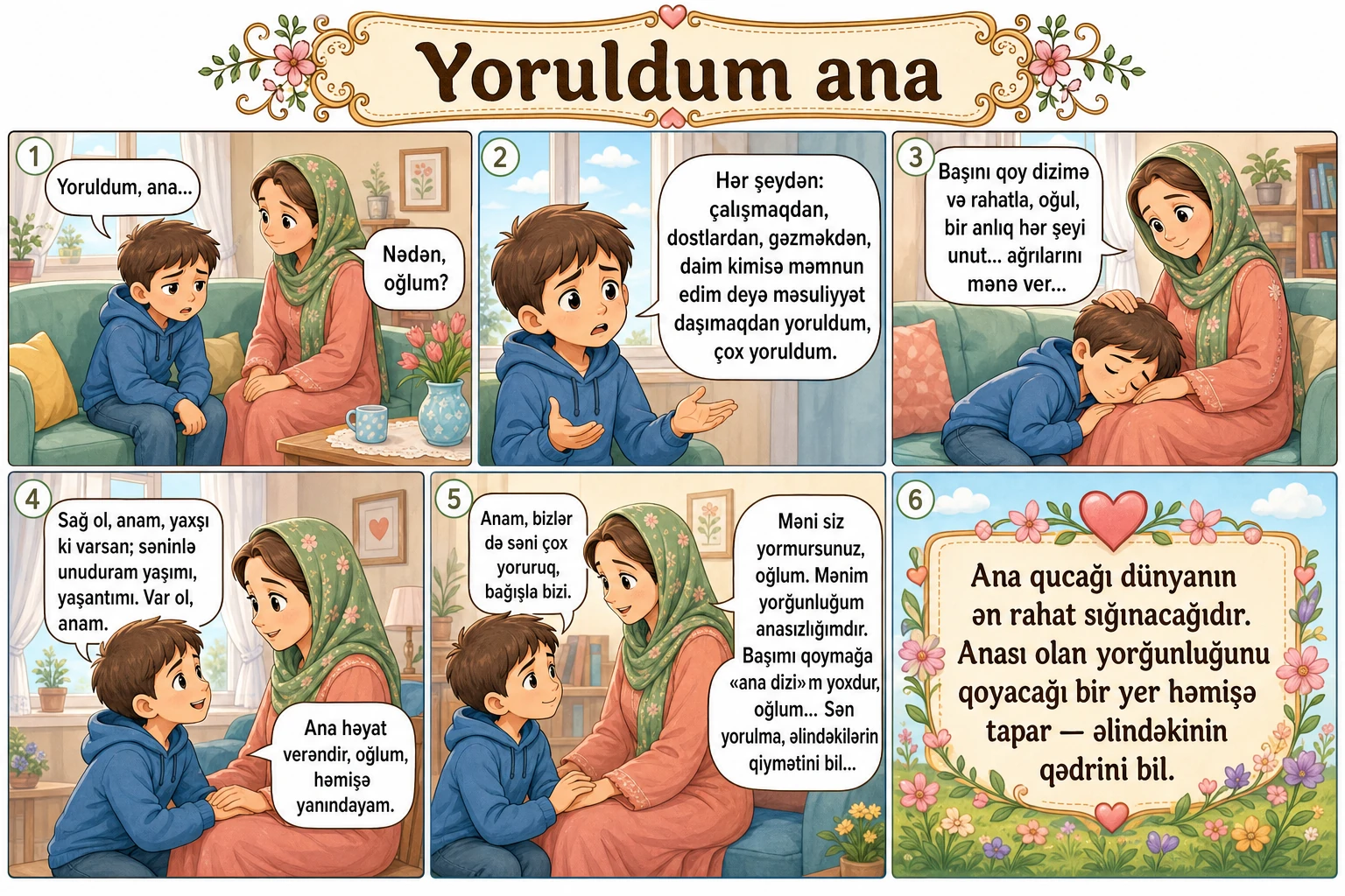 Yoruldum ana illüstrasiyası