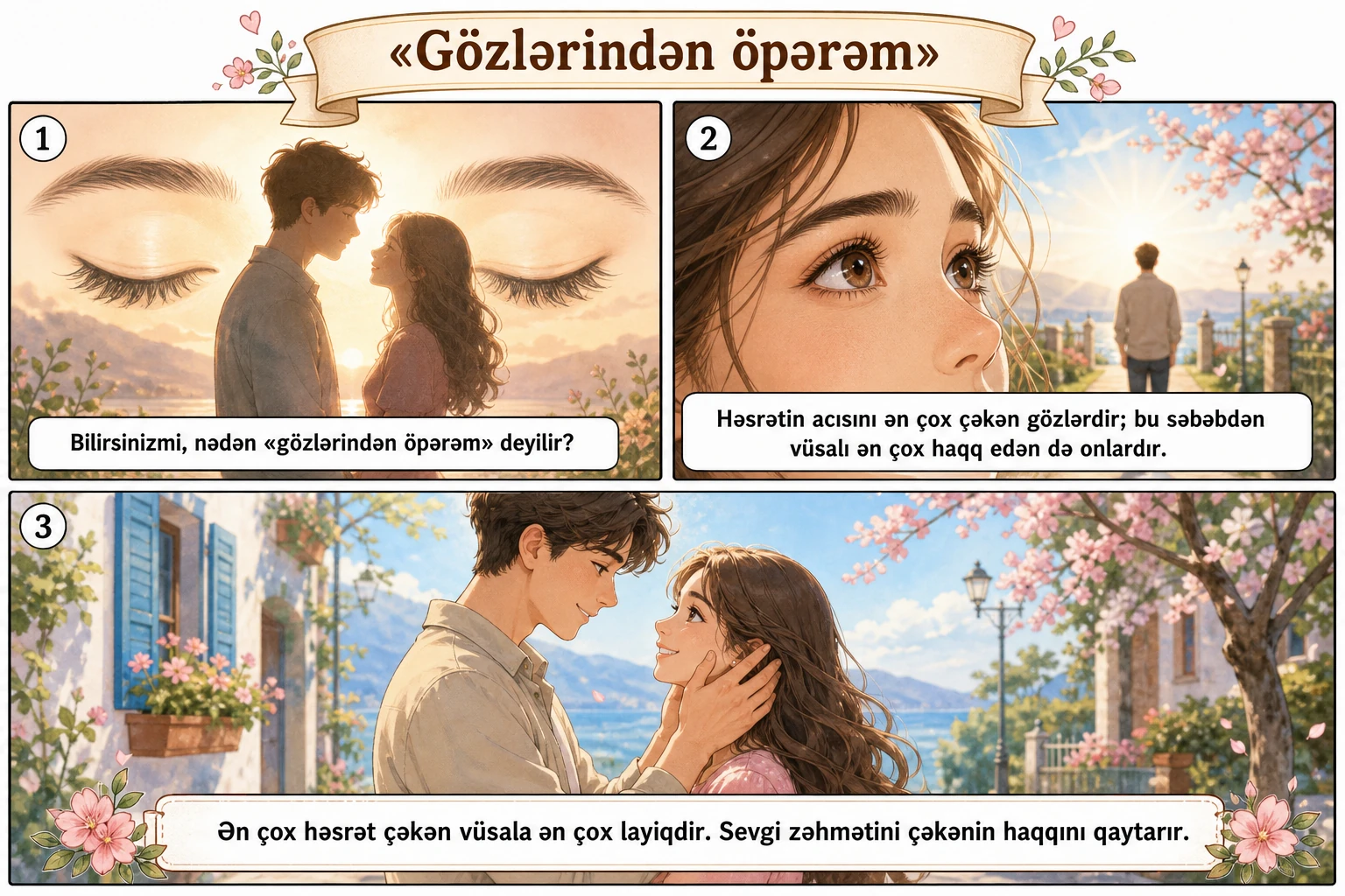 Gözlərindən öpərəm illüstrasiyası