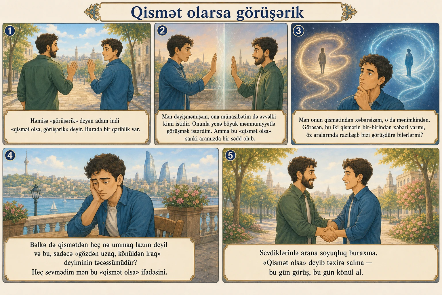 Qismət olarsa görüşərik illüstrasiyası