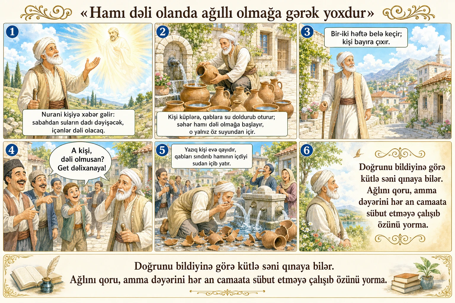 Hamı dəli olanda ağıllı olmağa gərək yoxdur illüstrasiyası
