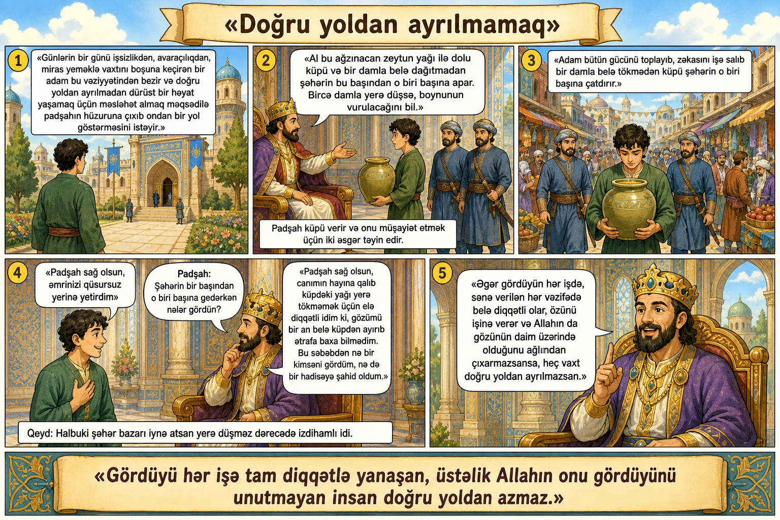 Doğru yoldan ayrılmamaq illüstrasiyası
