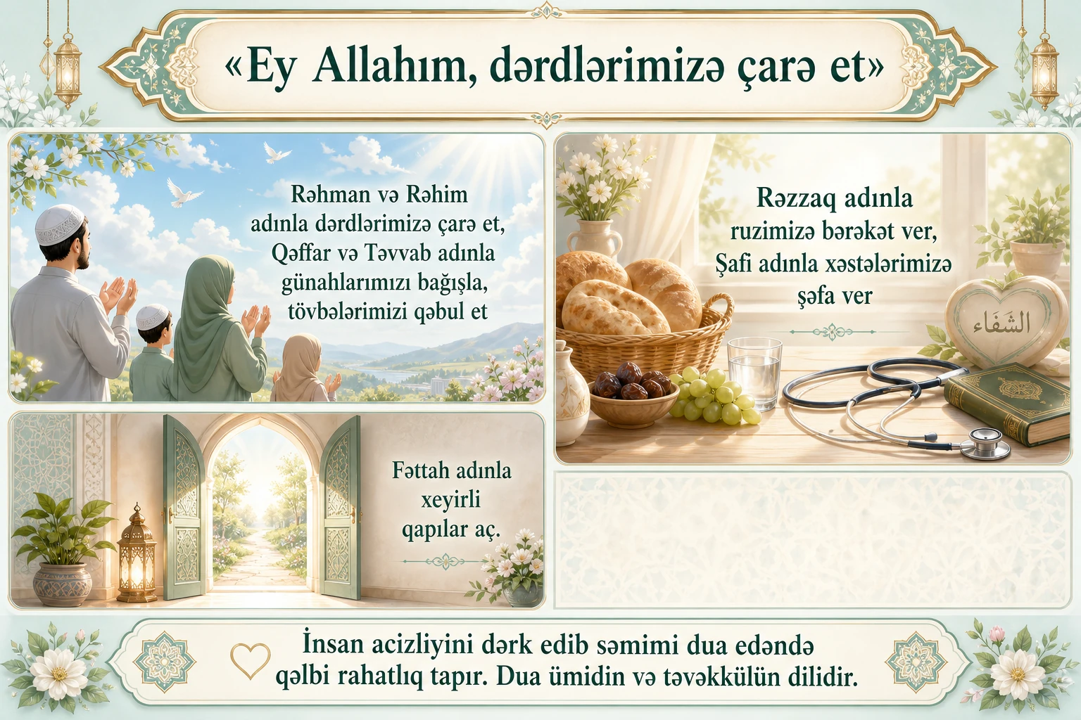 Ey Allahım, dərdlərimizə çarə et illüstrasiyası