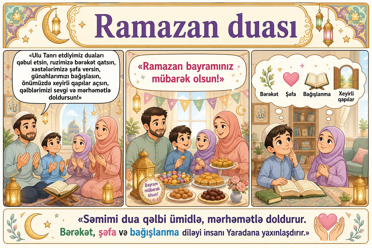 Ramazan duası illüstrasiyası