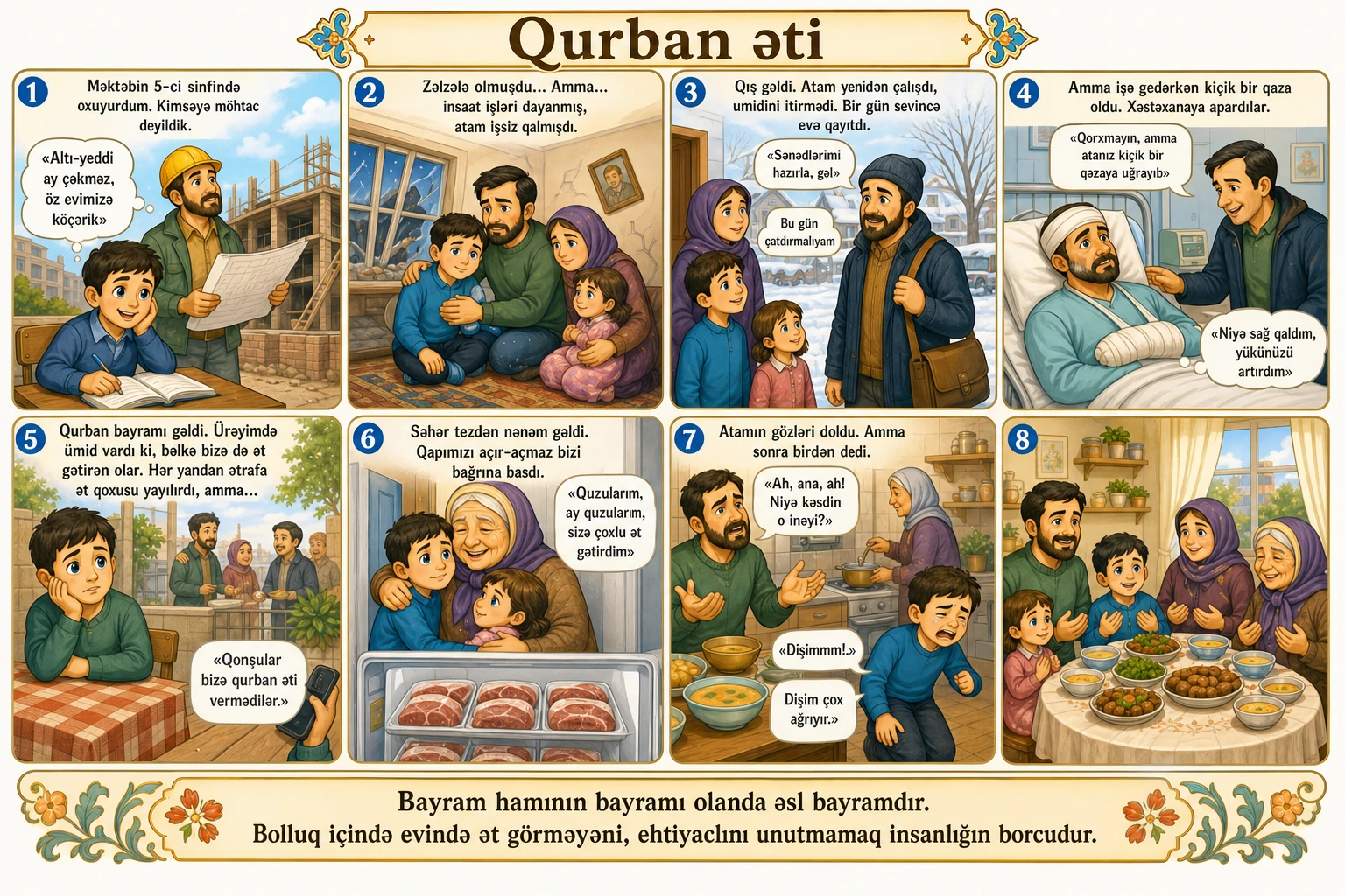 Qurban əti illüstrasiyası