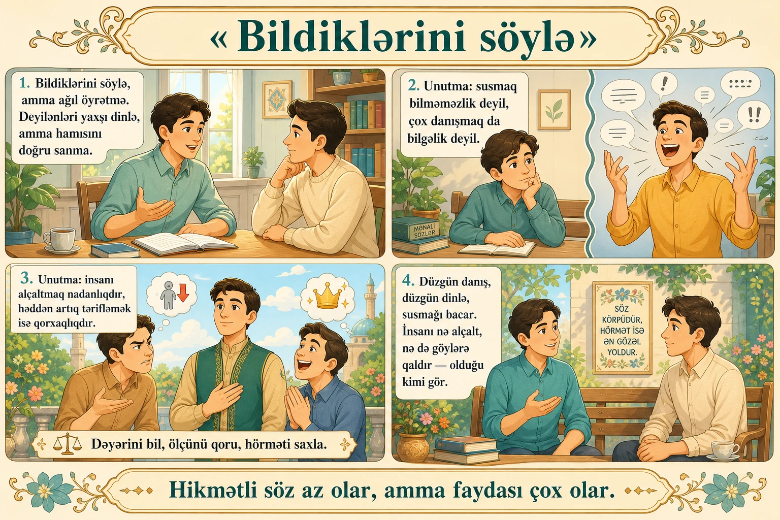 Bildiklərini söylə illüstrasiyası