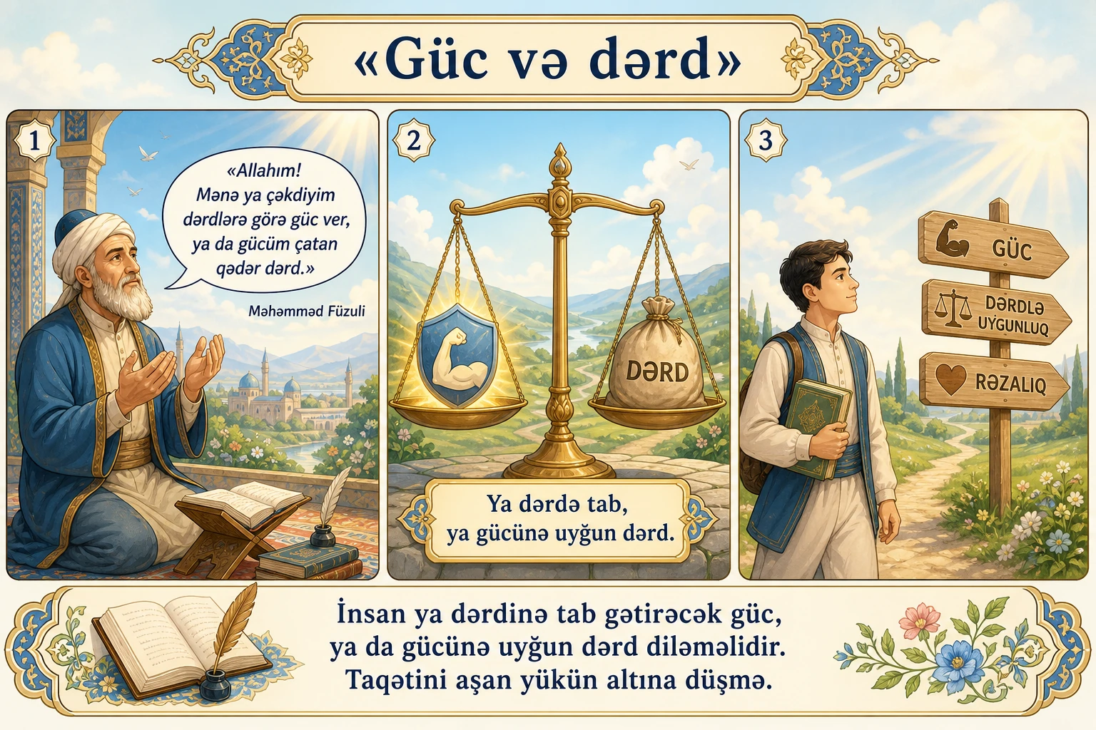 Güc və dərd illüstrasiyası