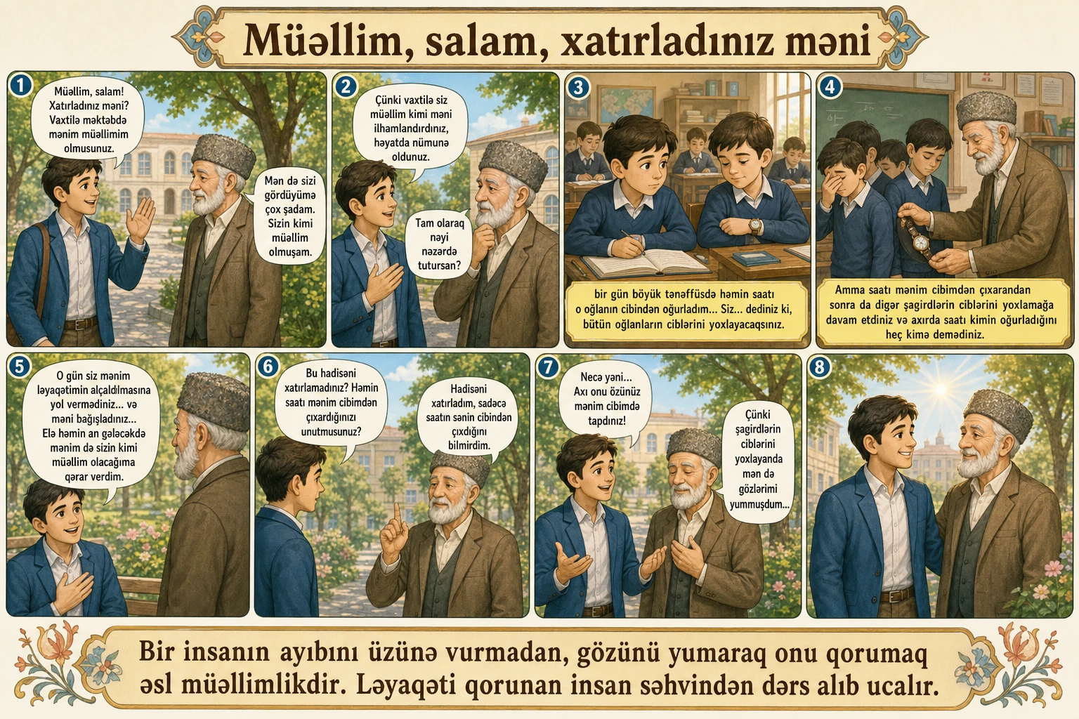 Müəllim, salam, xatırladınız məni illüstrasiyası