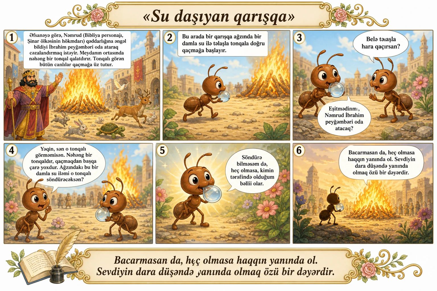Su daşıyan qarışqa illüstrasiyası