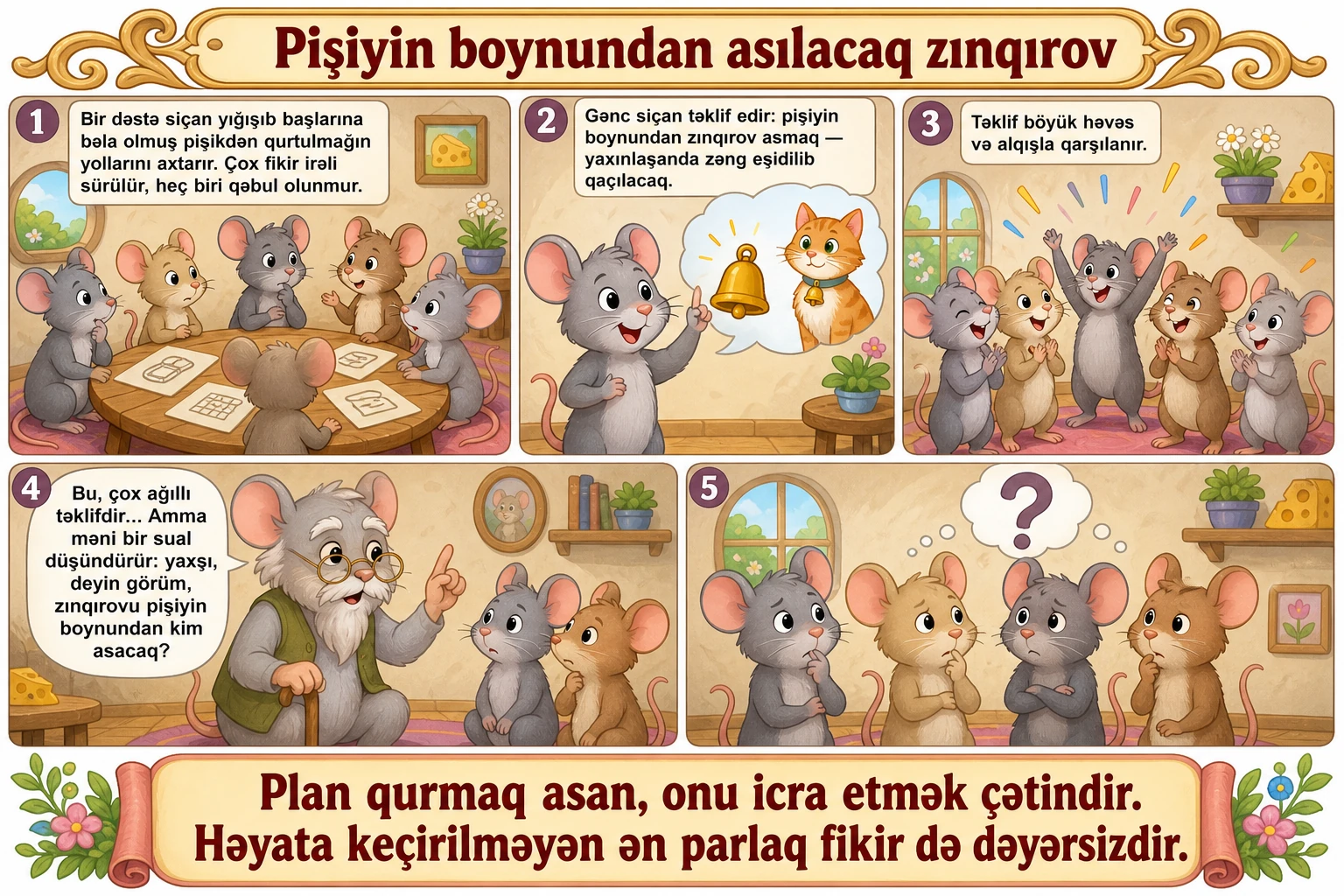 Pişiyin boynundan asılacaq zınqırov illüstrasiyası