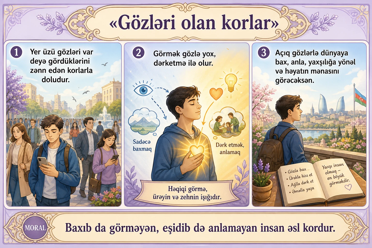Gözləri olan korlar illüstrasiyası
