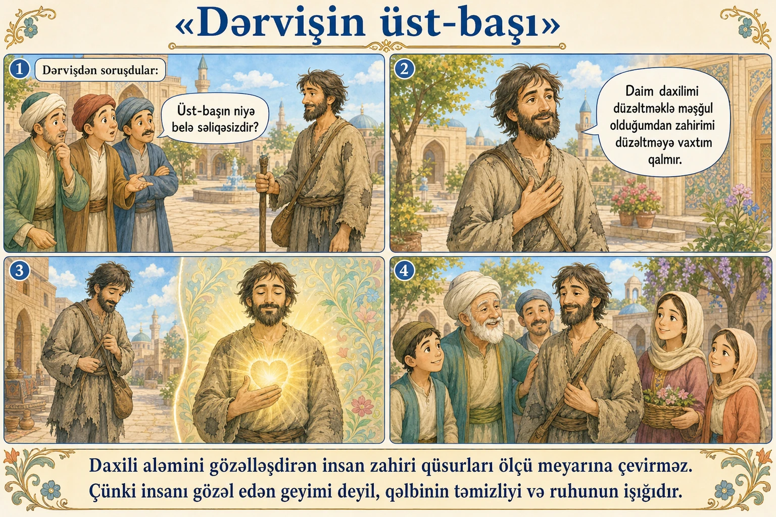 Dərvişin üst-başı illüstrasiyası
