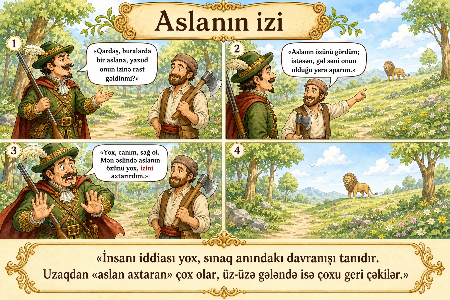 Aslanın izi illüstrasiyası