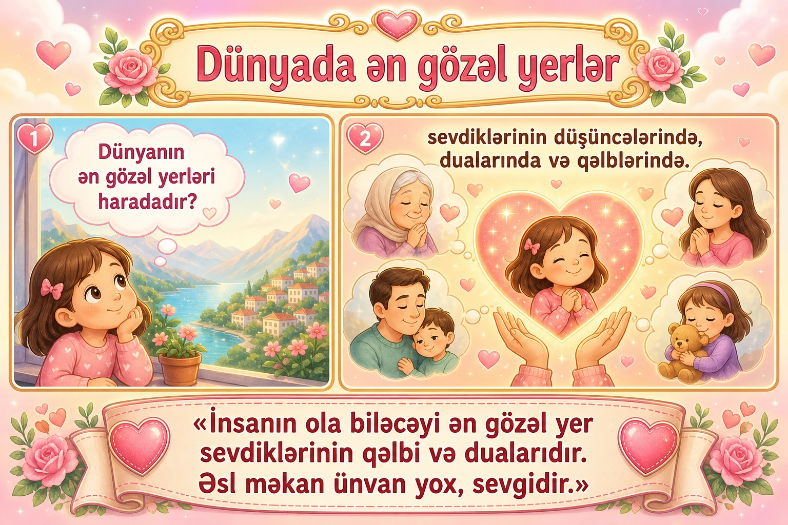 Dünyada ən gözəl yerlər illüstrasiyası