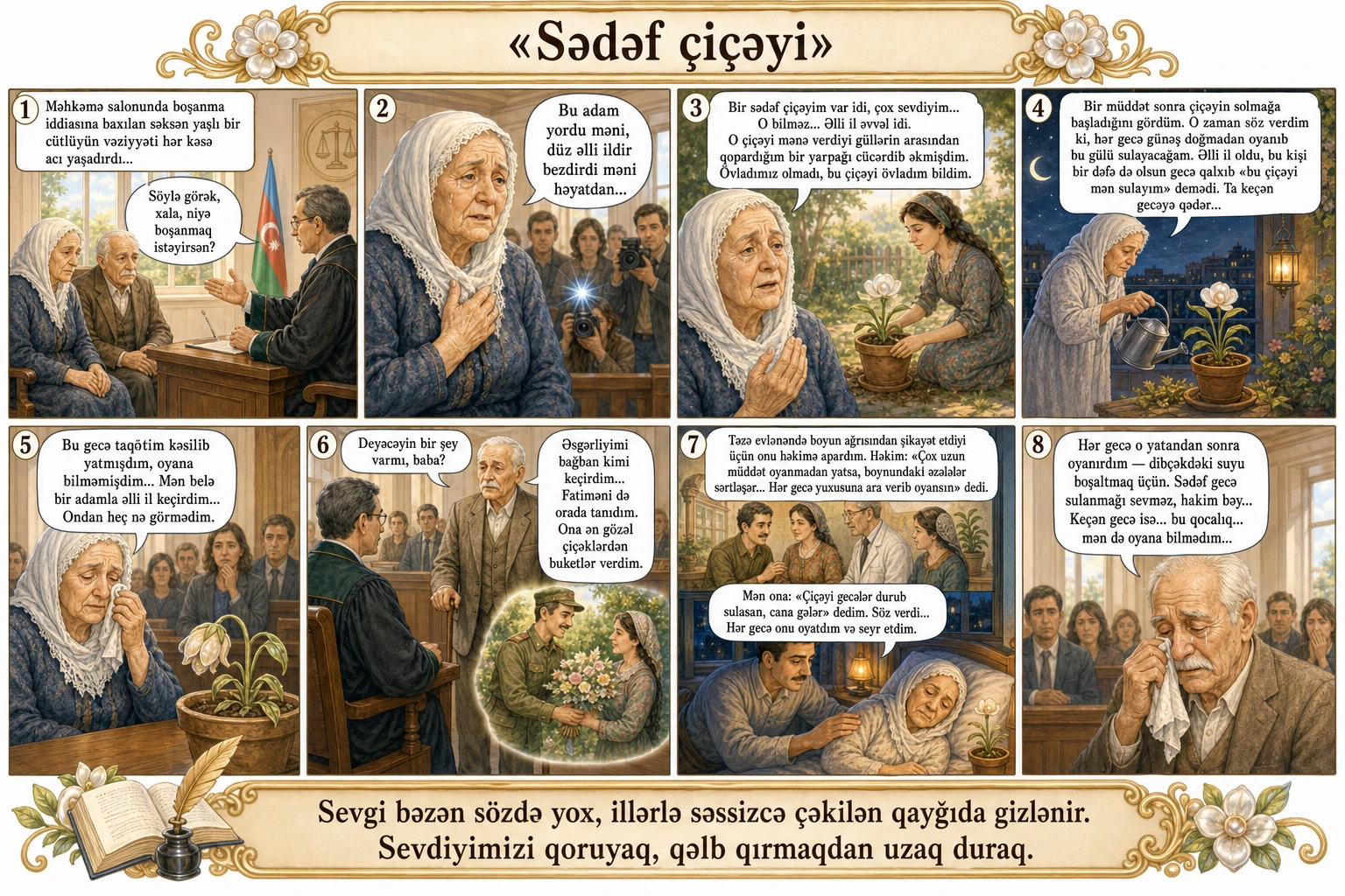 Sədəf çiçəyi illüstrasiyası