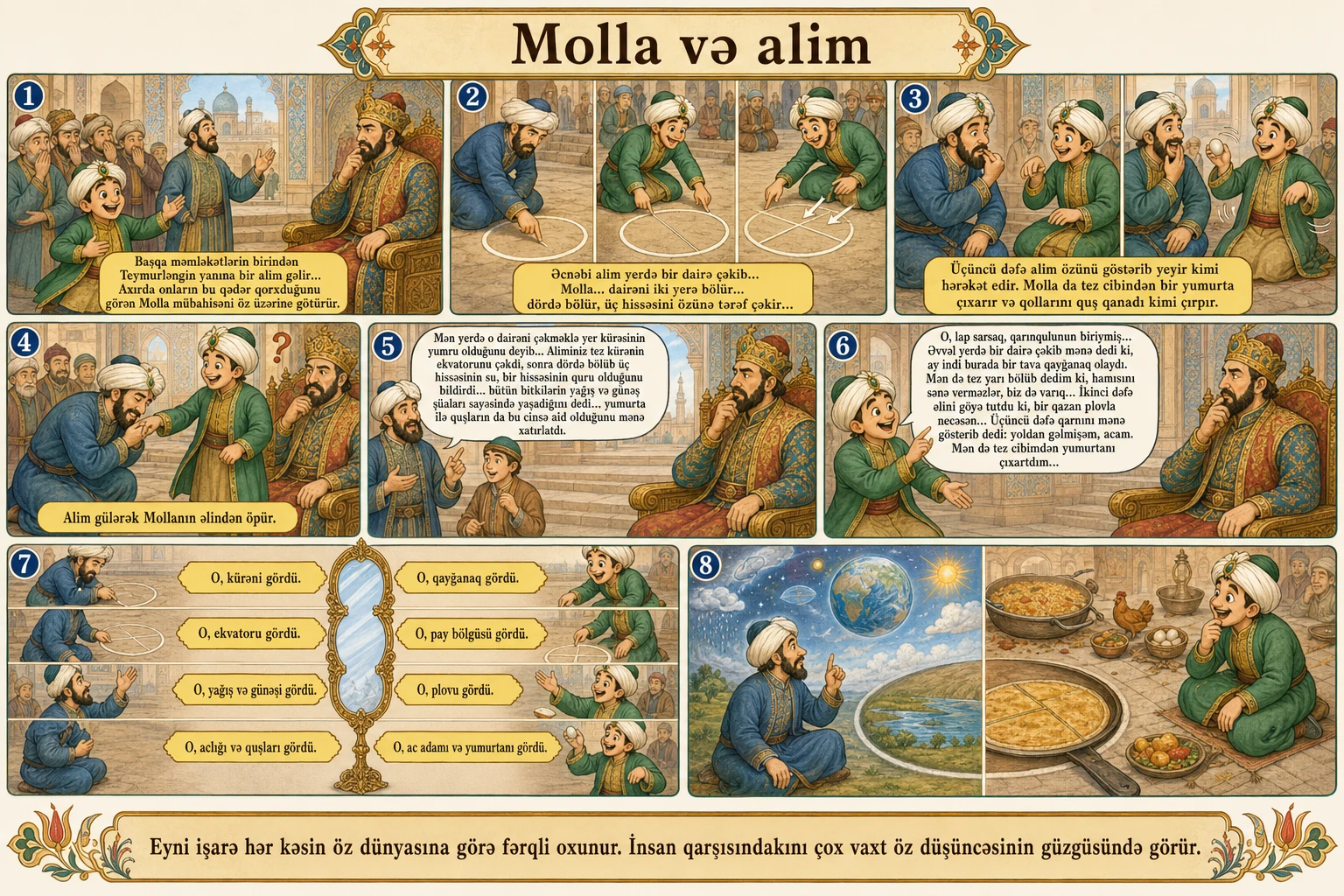 Molla və alim illüstrasiyası