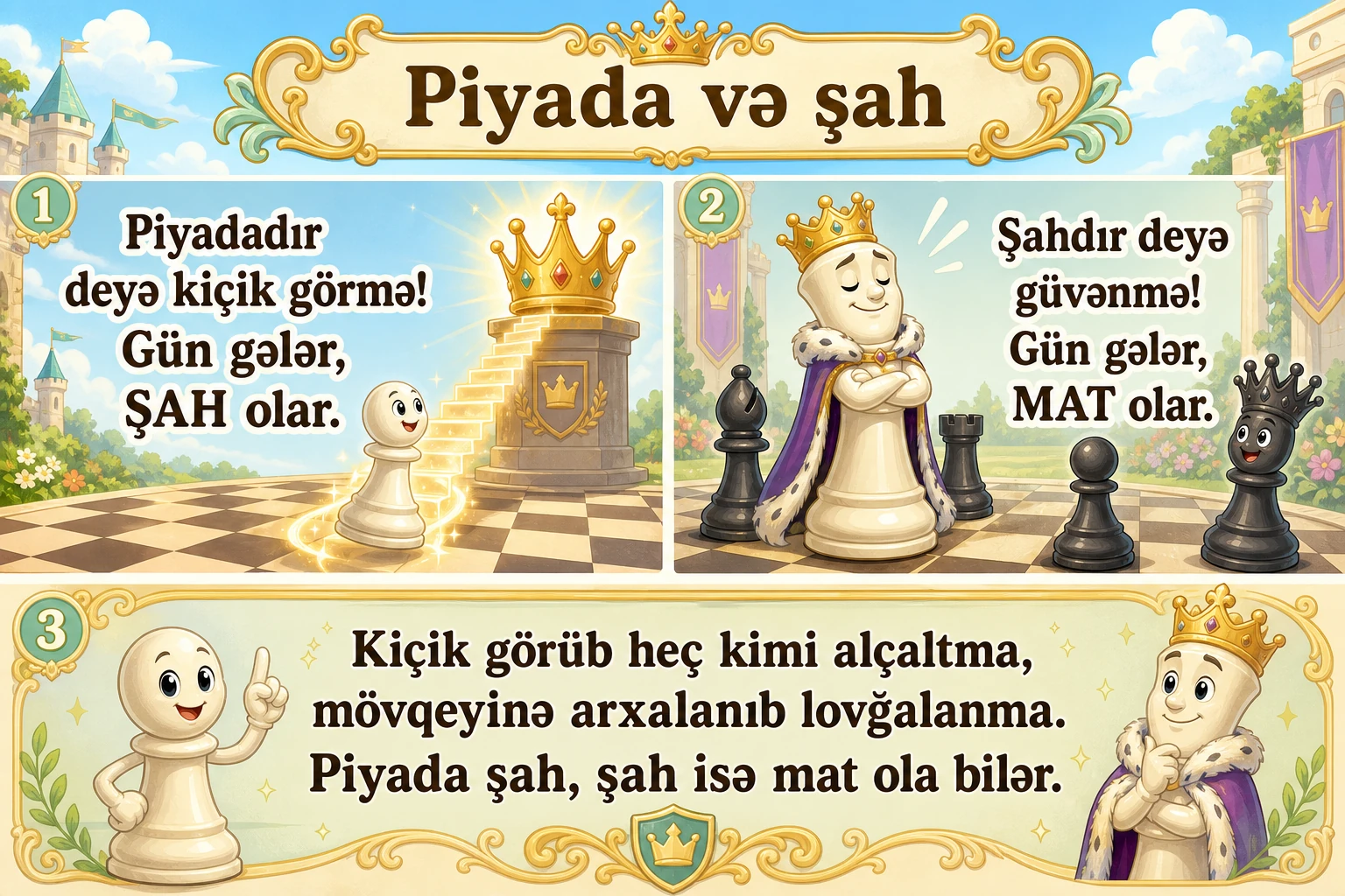 Piyada və şah illüstrasiyası