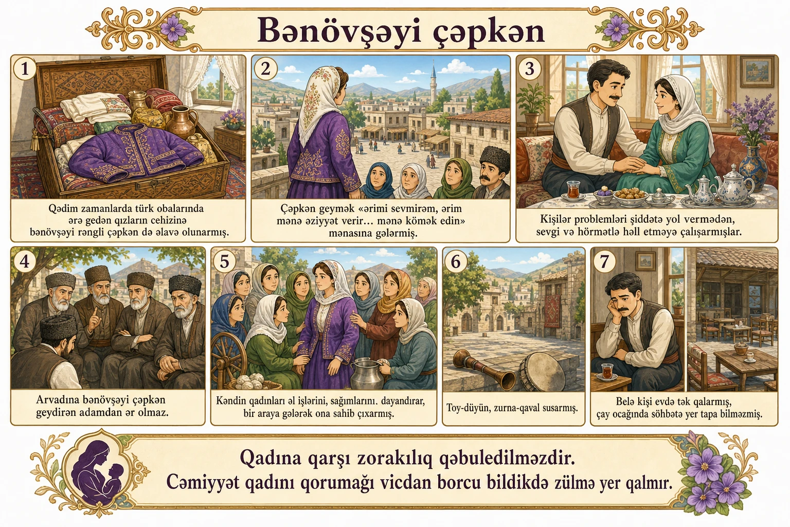 Bənövşəyi çəpkən illüstrasiyası