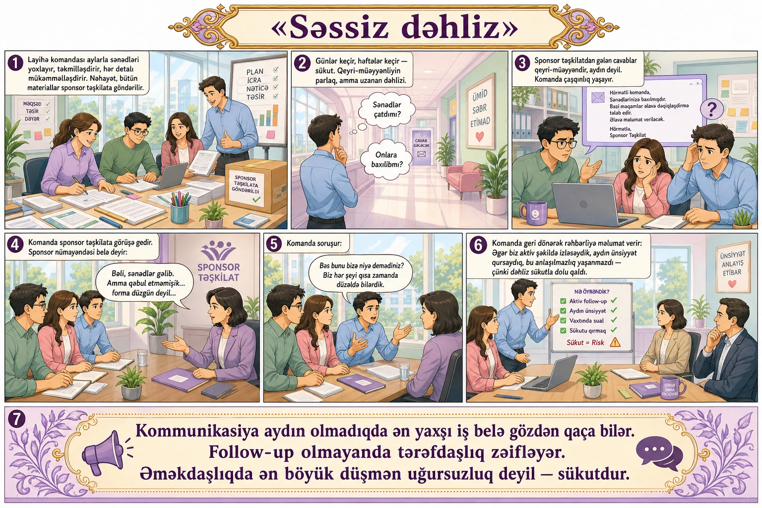 Səssiz dəhliz illüstrasiyası