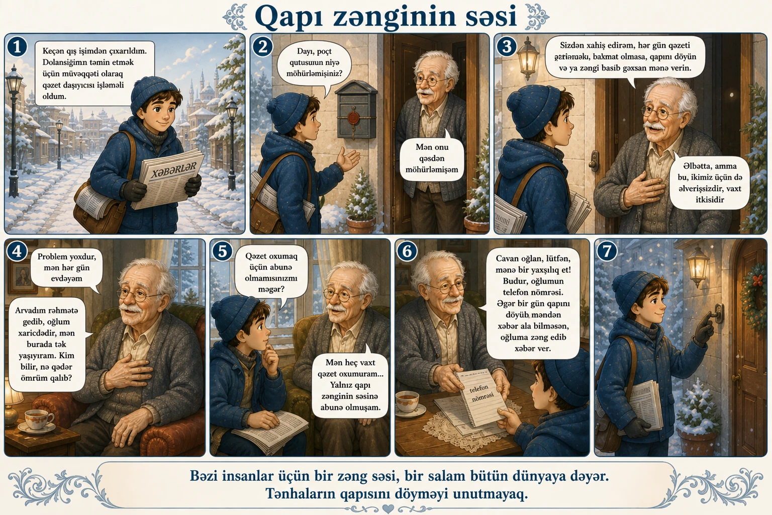 Qapı zənginin səsi illüstrasiyası