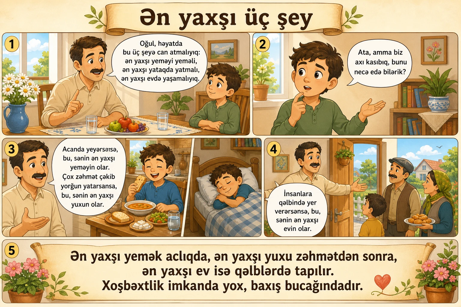 Ən yaxşı üç şey illüstrasiyası