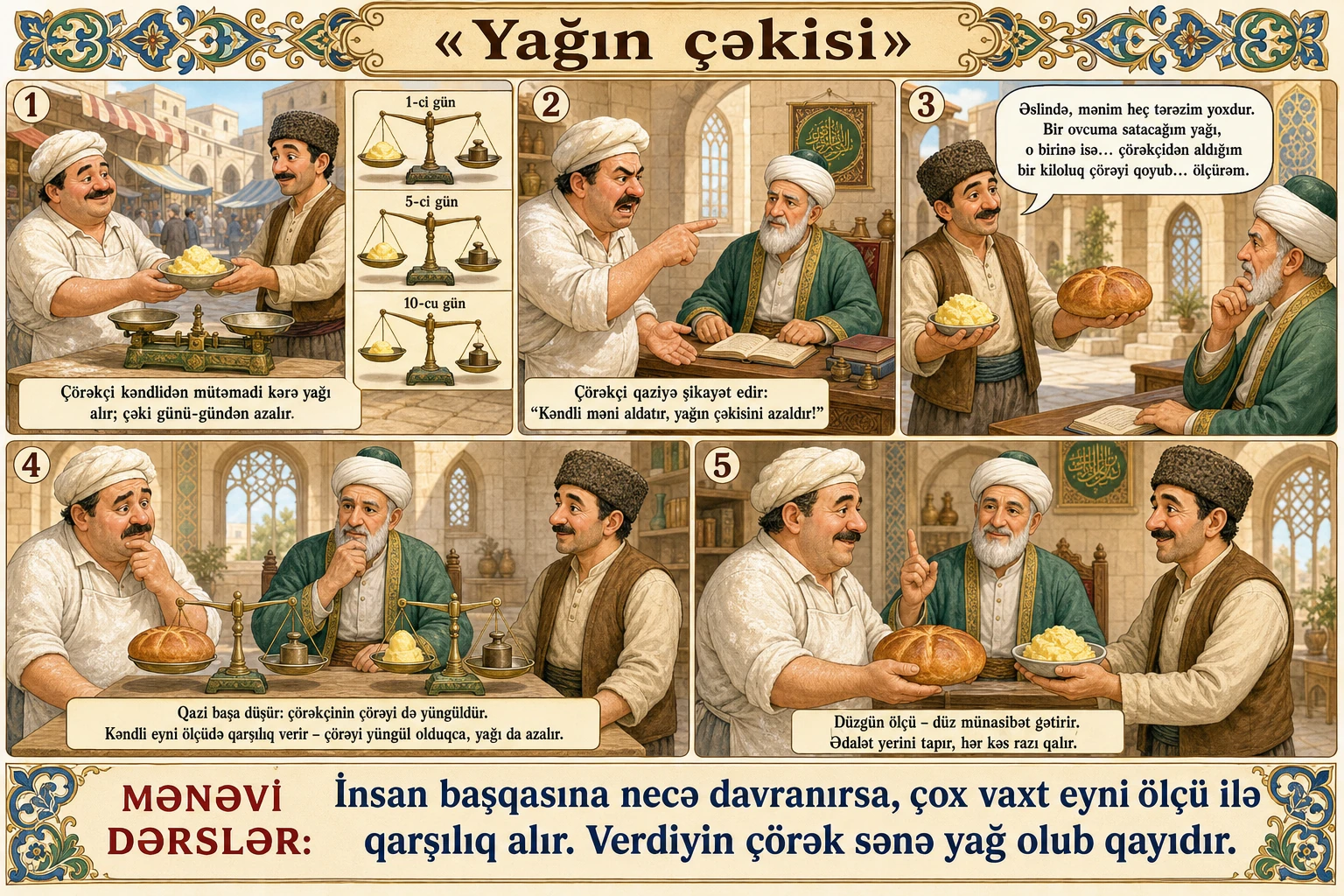 Yağın çəkisi illüstrasiyası