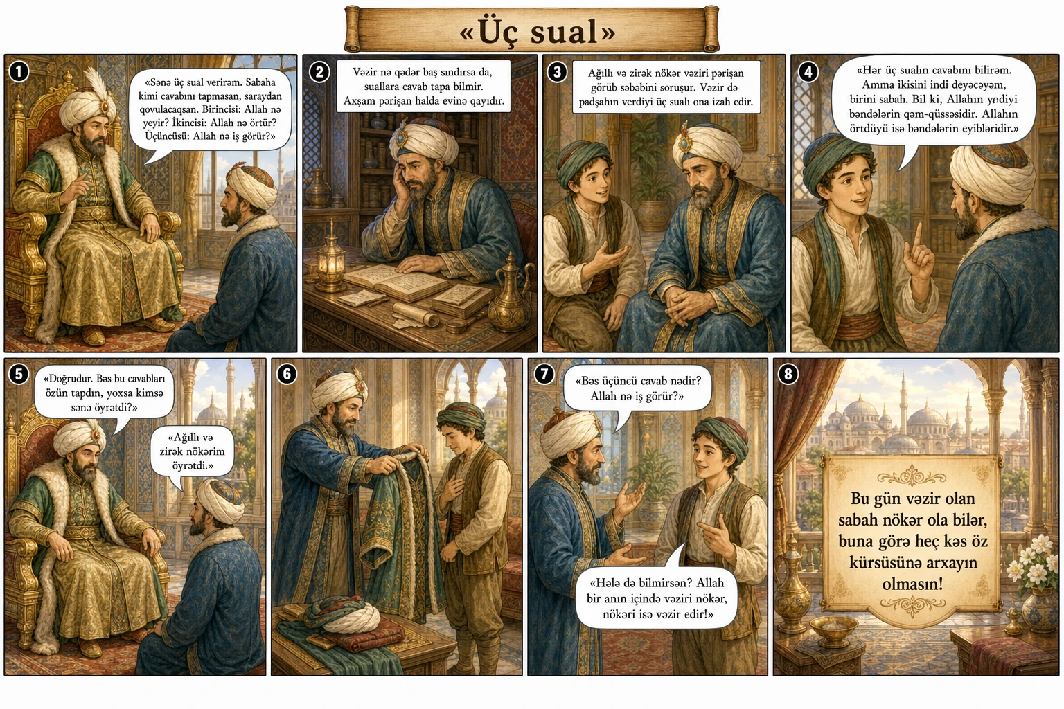 Üç sual illüstrasiyası