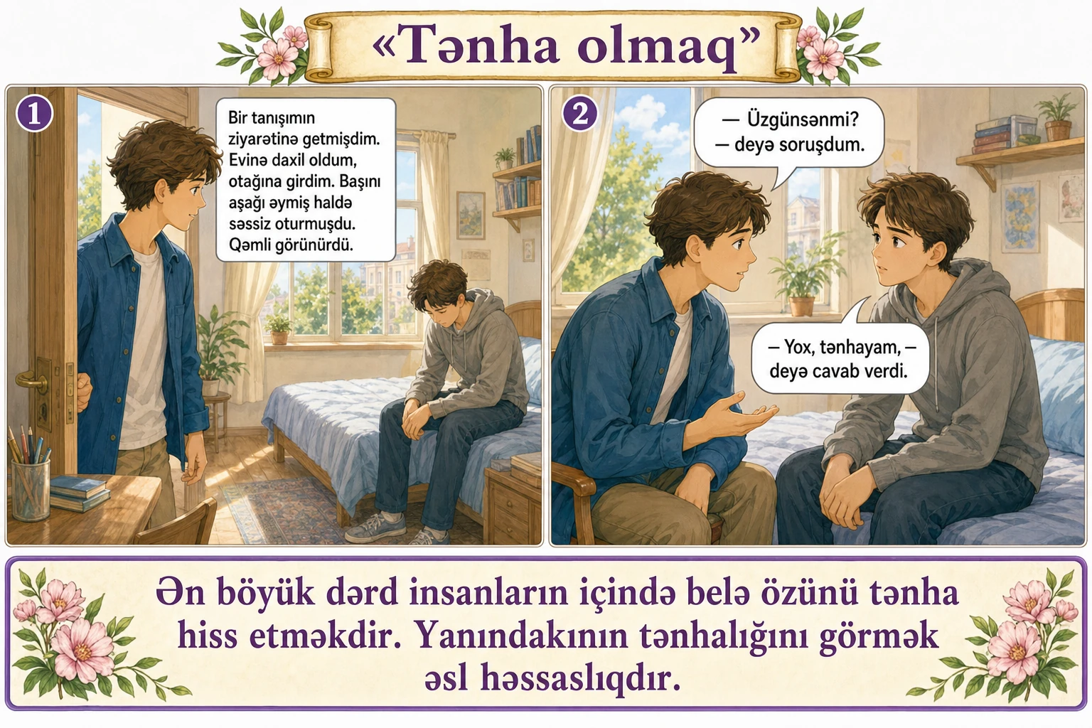 Tənha olmaq illüstrasiyası