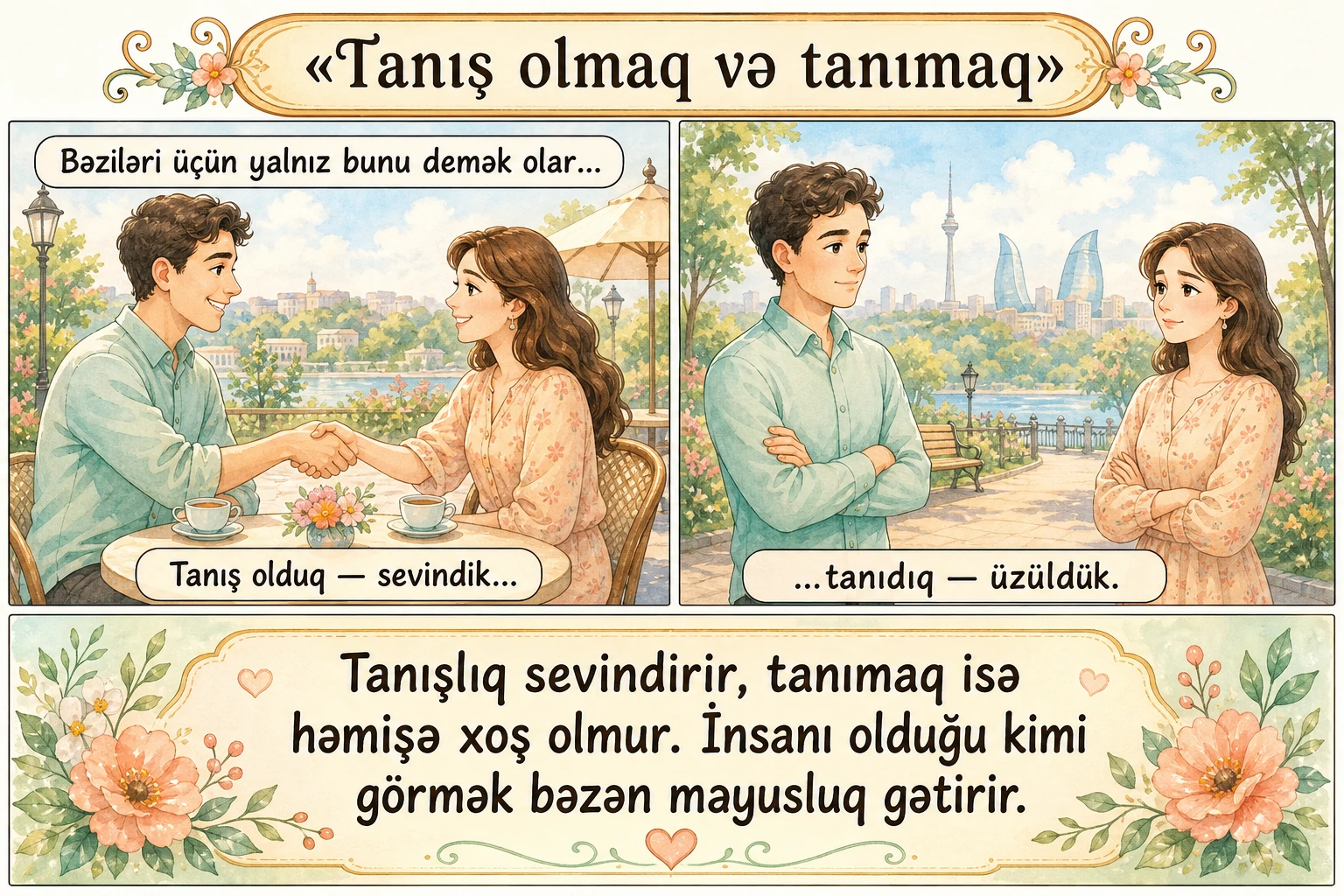 Tanış olmaq və tanımaq illüstrasiyası