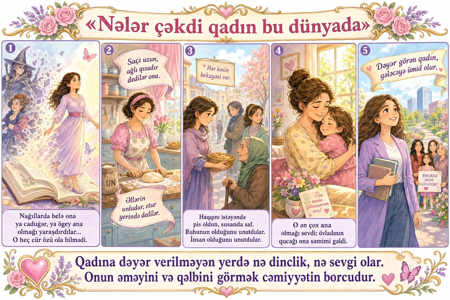Nələr çəkdi qadın bu dünyada illüstrasiyası