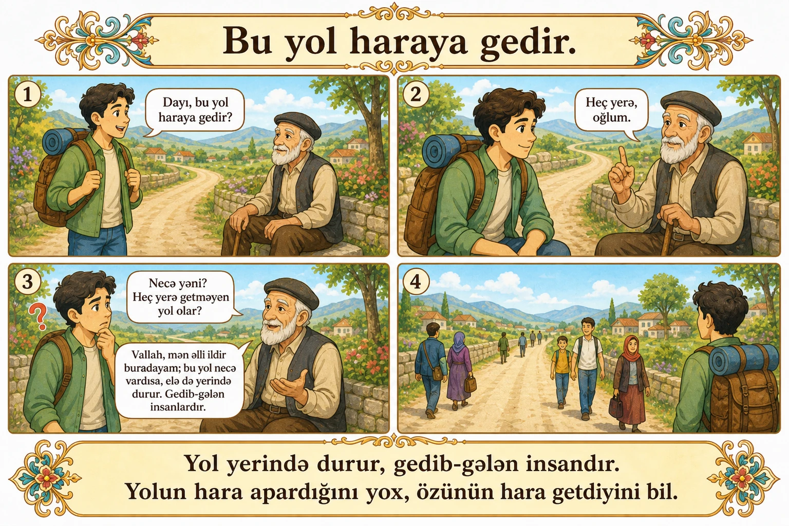 Bu yol haraya gedir illüstrasiyası