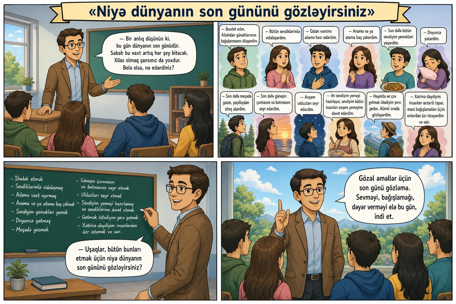 Niyə dünyanın son gününü gözləyirsiniz illüstrasiyası