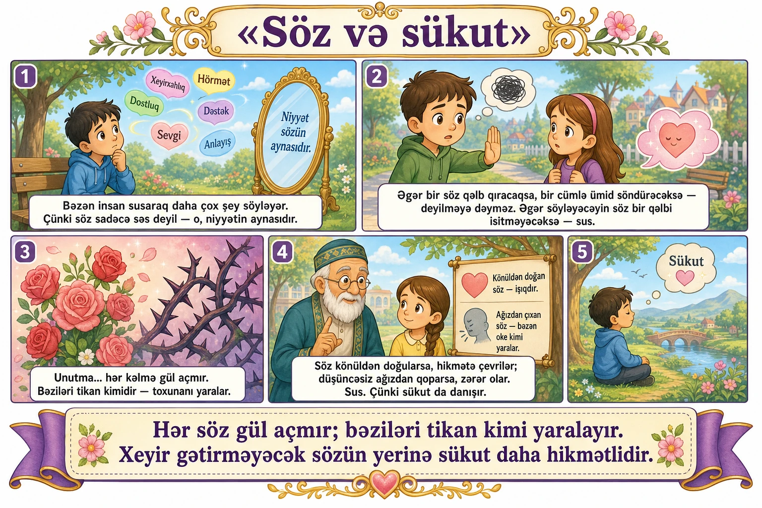 Söz və sükut illüstrasiyası