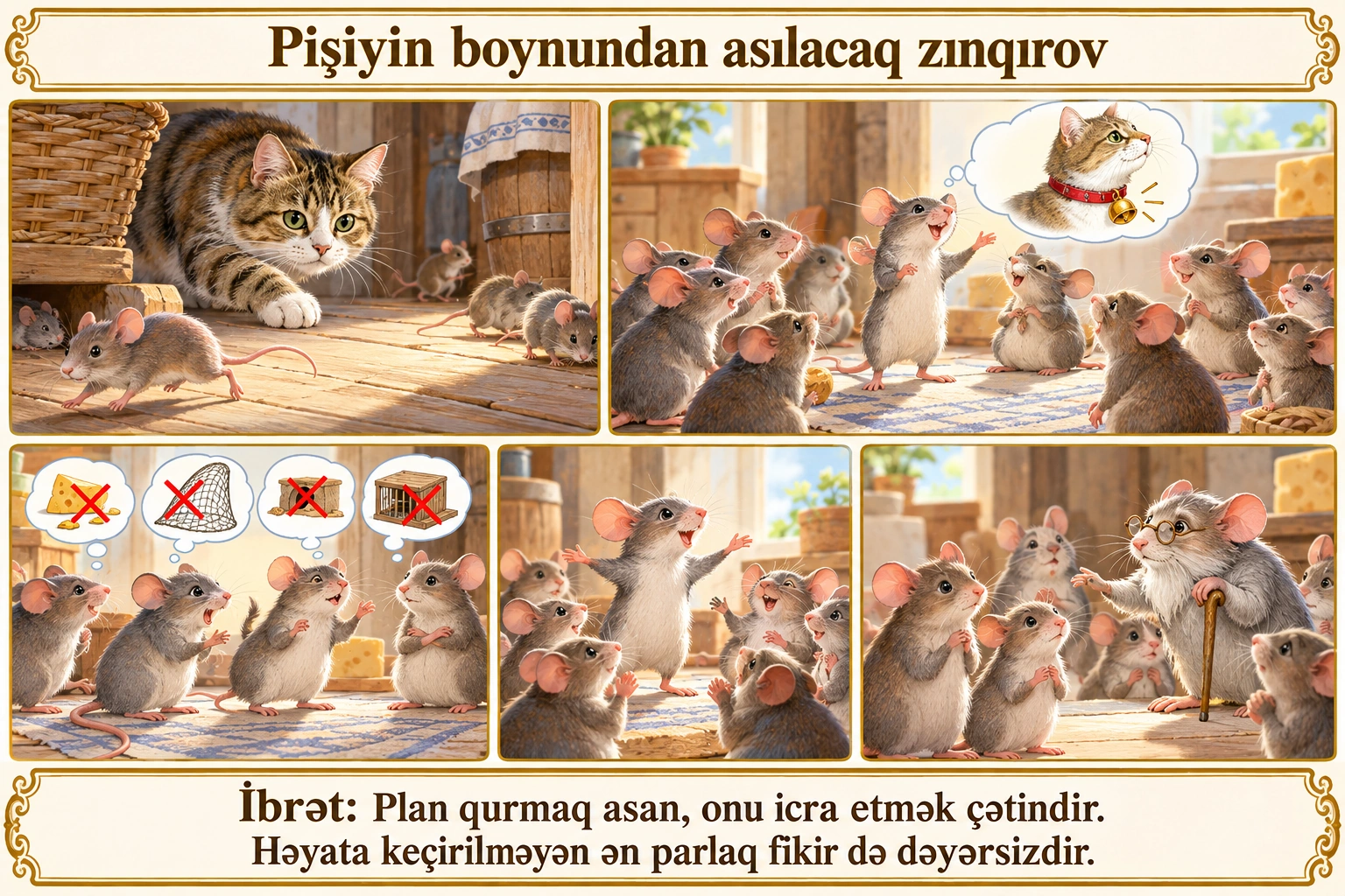 Pişiyin boynundan asılacaq zınqırov illüstrasiyası