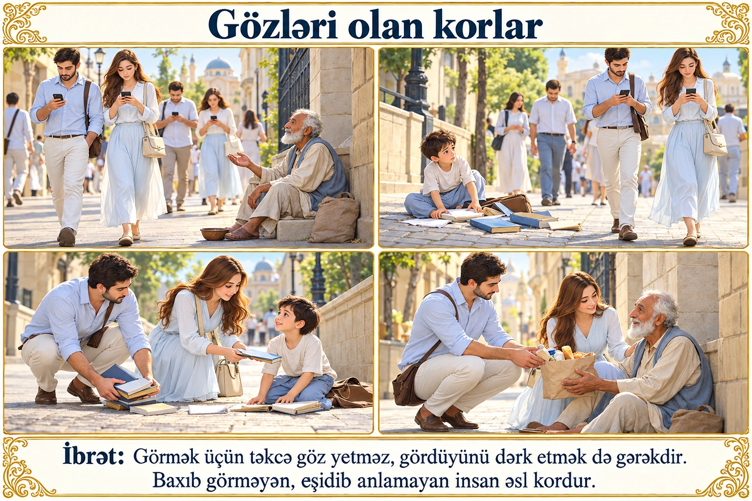 Gözləri olan korlar illüstrasiyası