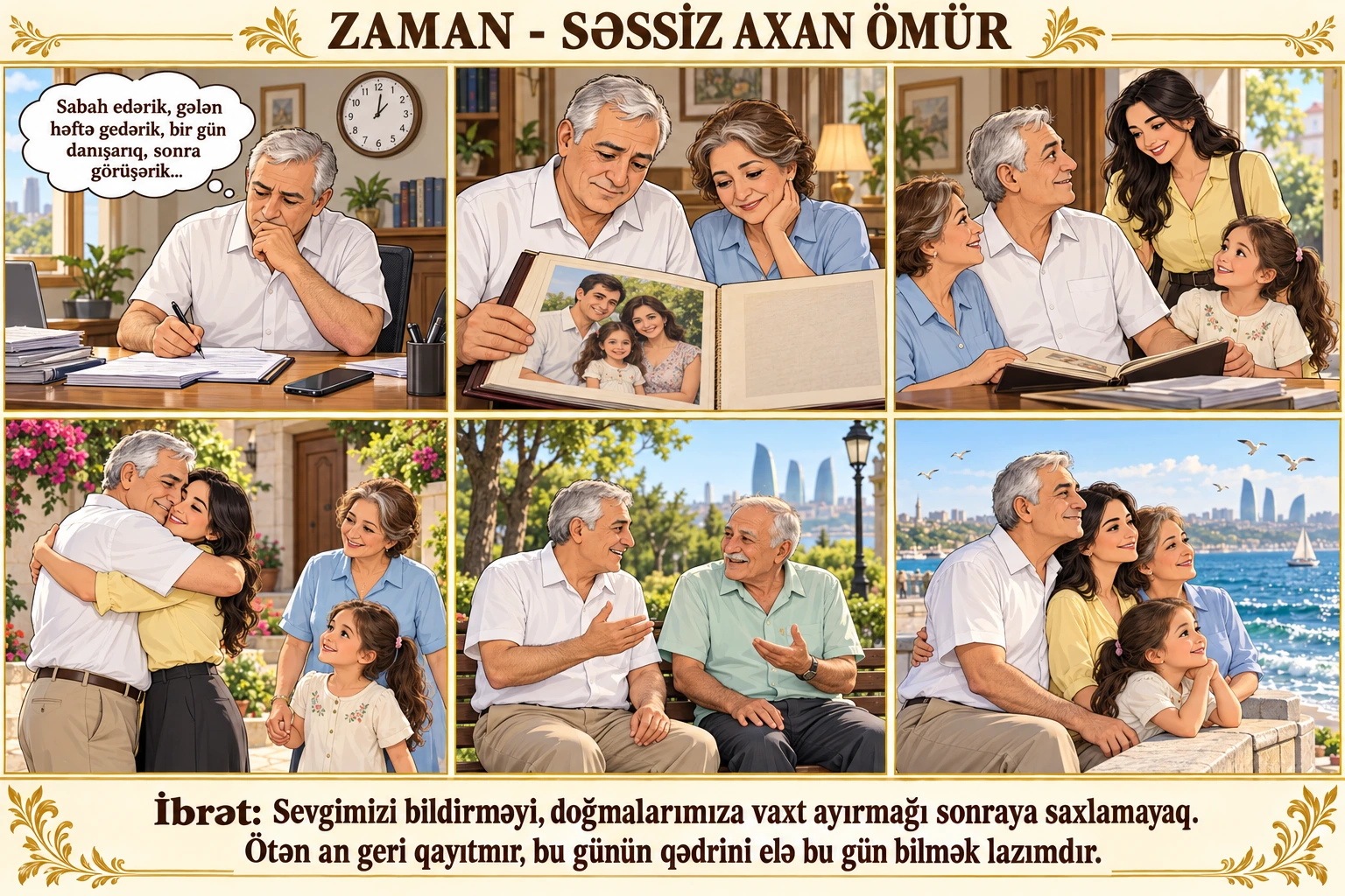 Zaman - səssiz axan ömür illüstrasiyası