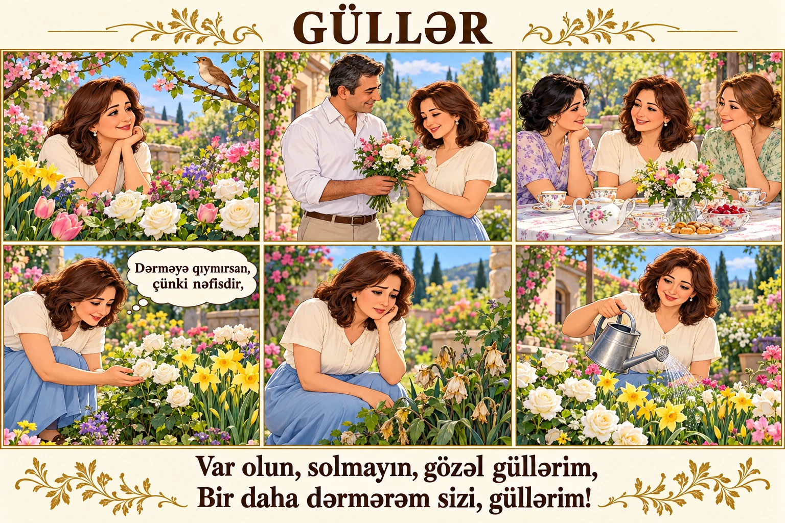 Güllər illüstrasiyası
