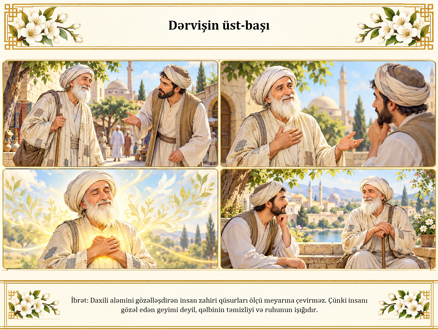 Dərvişin üst-başı illüstrasiyası