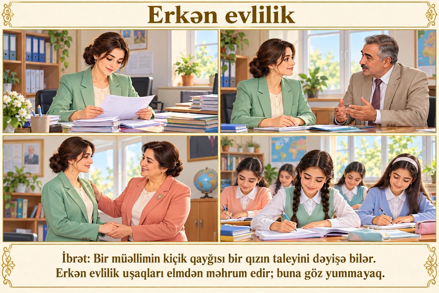 Erkən evlilik illüstrasiyası